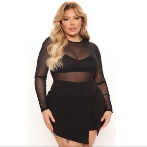 🔵 Fashion Nova PLUS Mesh Romper